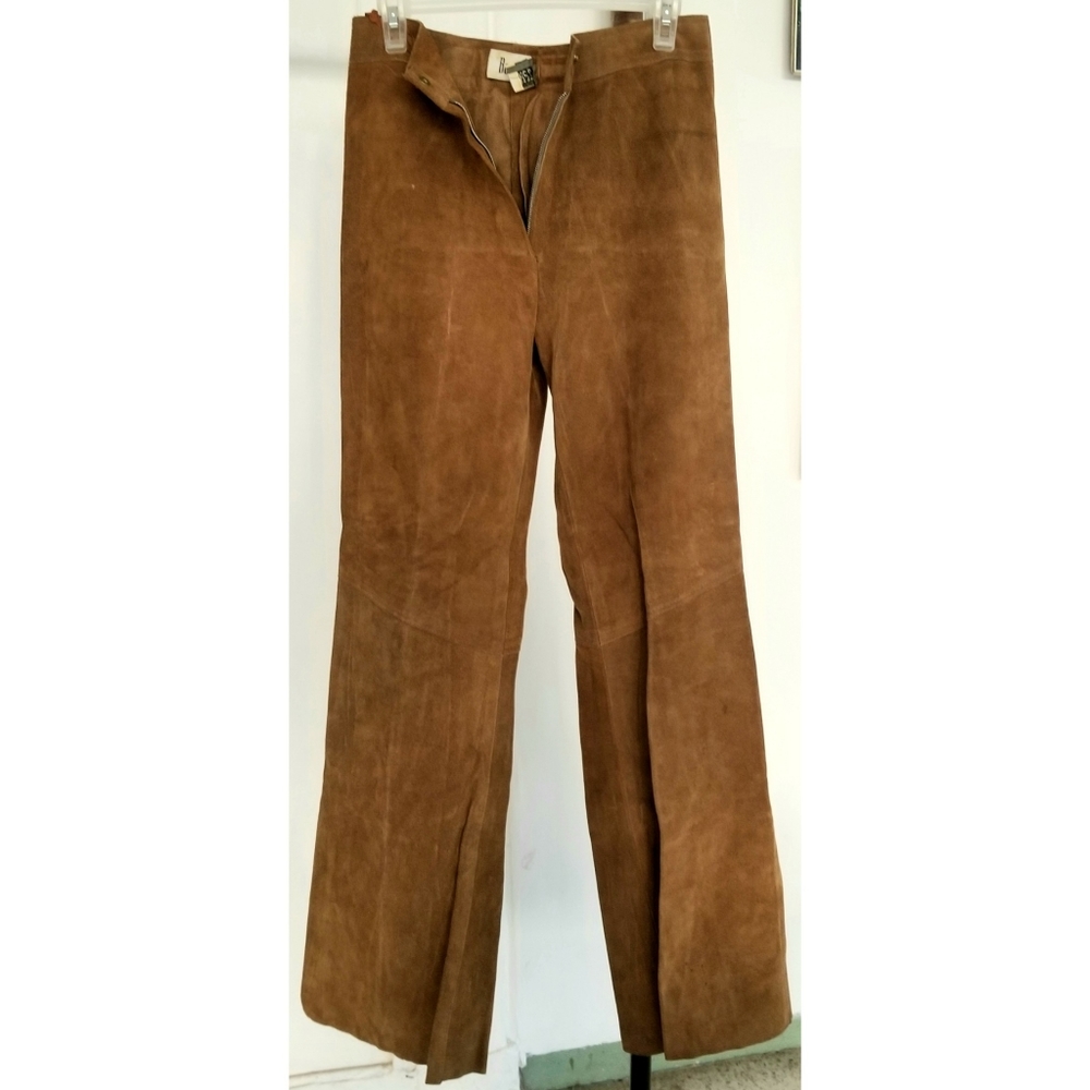 70s Bonwit Teller Suede Bell Pants